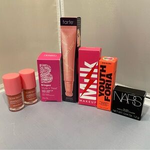 New Lot Blush Glow Recipe Milk Tarte NARS Youth Foria Liquid Powder Auth Rt $128